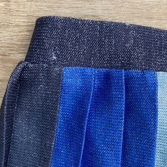 Maeve Blue and Green Striped Midi Skirt - Picture 3 of 16